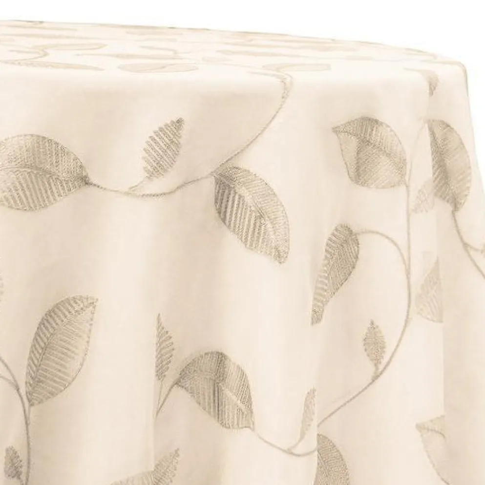 Birch Leaf Table Linen in Ivory