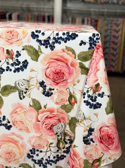 Blush Bouquet (Poly Print) Table Linen