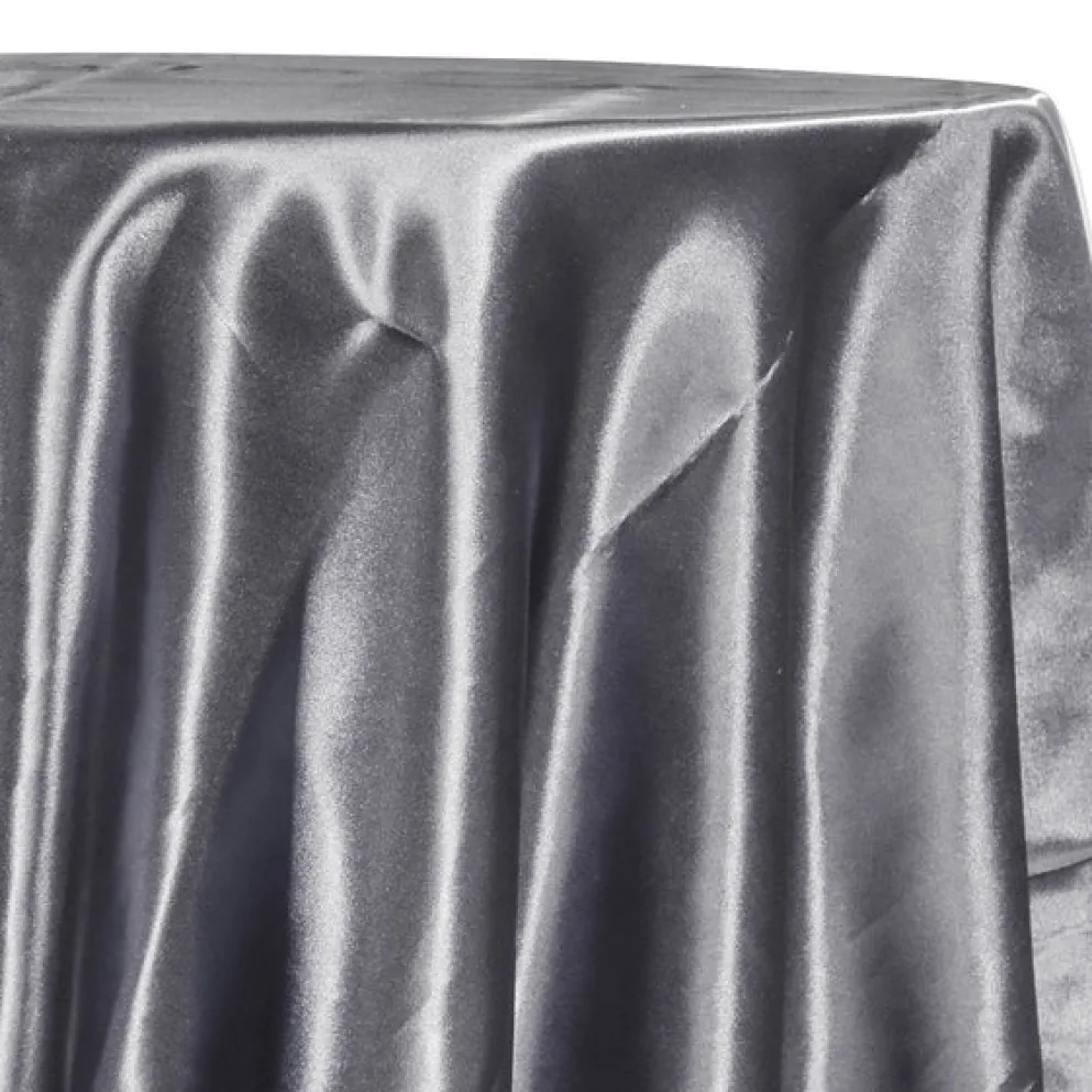 Bridal Satin Table Linen in Gray 665