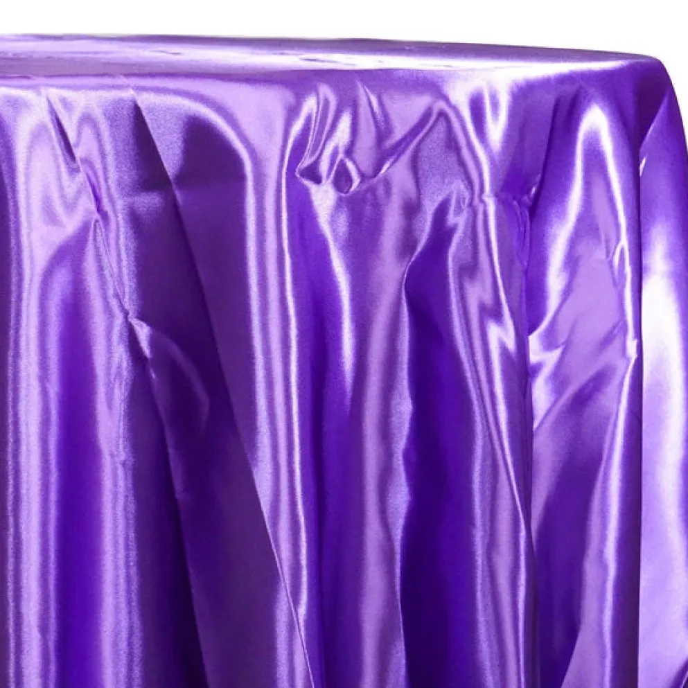 Bridal Satin Table Linen in Purple 393