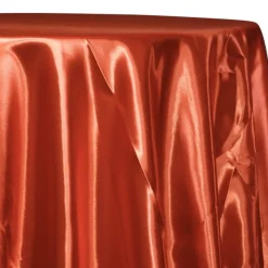 Bridal Satin Table Linen in Rust 375