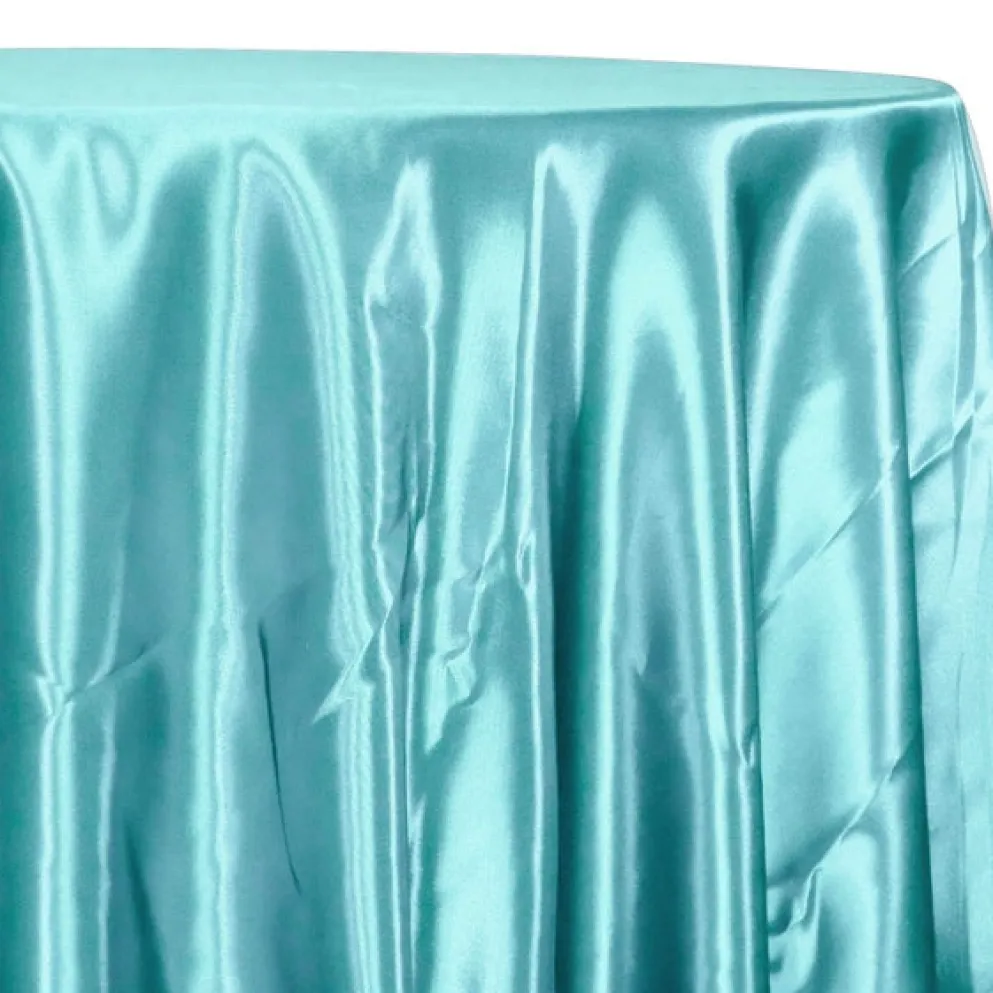 Bridal Satin Table Linen in Teal Green 645
