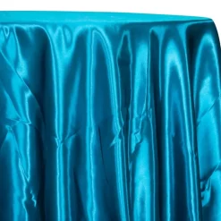 Bridal Satin Table Linen in Turquoise 31