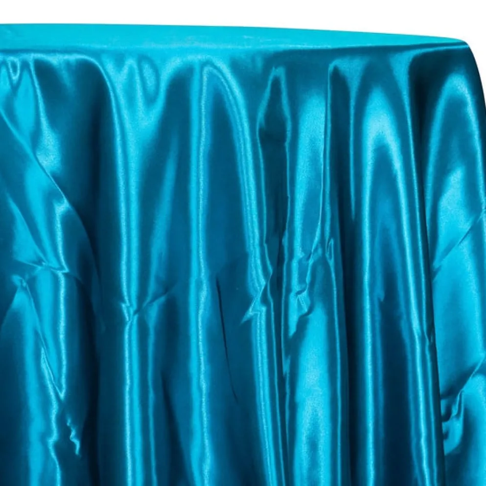 Bridal Satin Table Linen in Turquoise 31