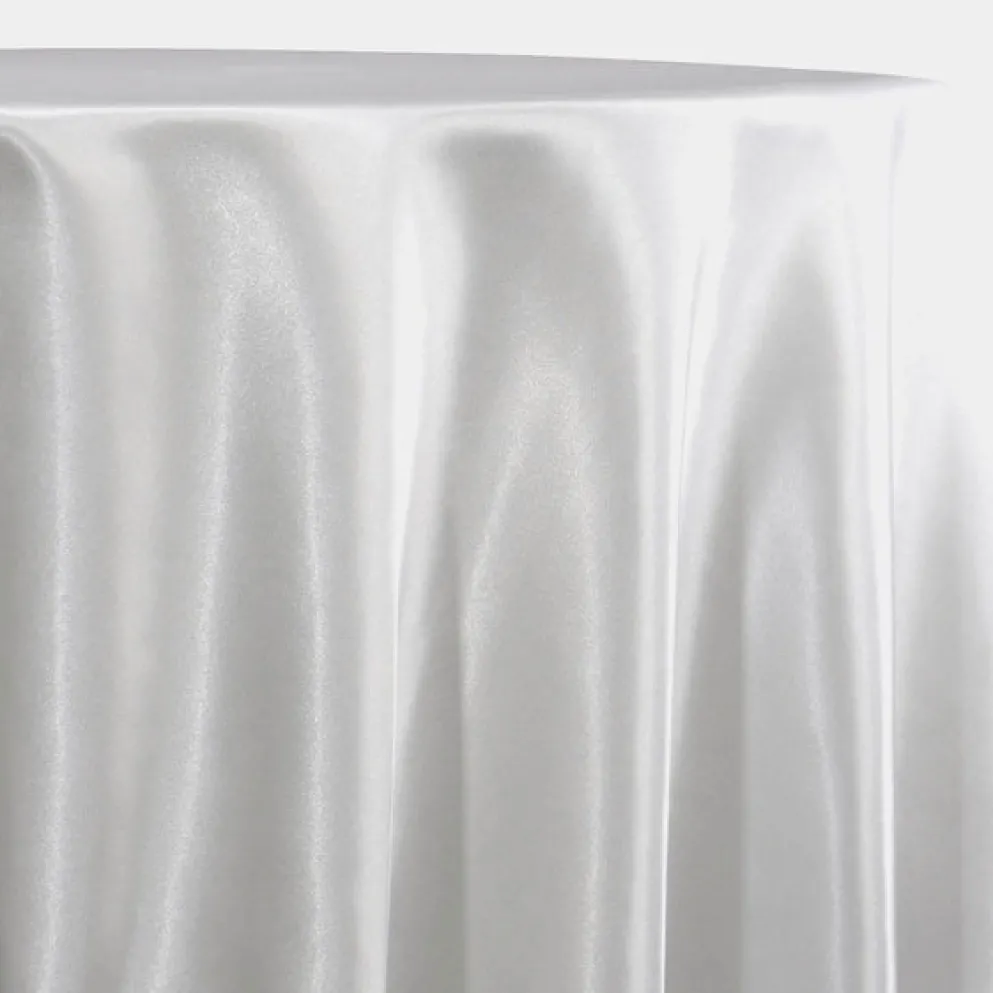Bridal Satin Table Linen in White