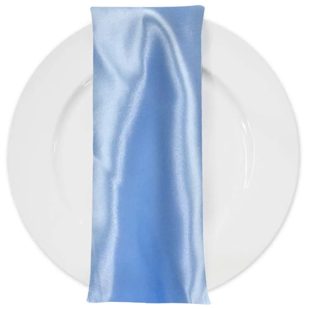 Bridal Satin Table Napkin in Blue 120