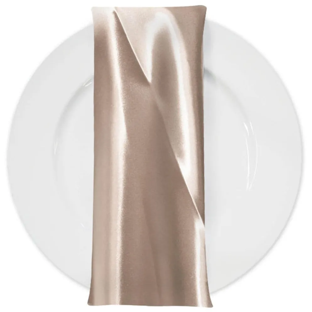 Bridal Satin Table Napkin in Champagne 117