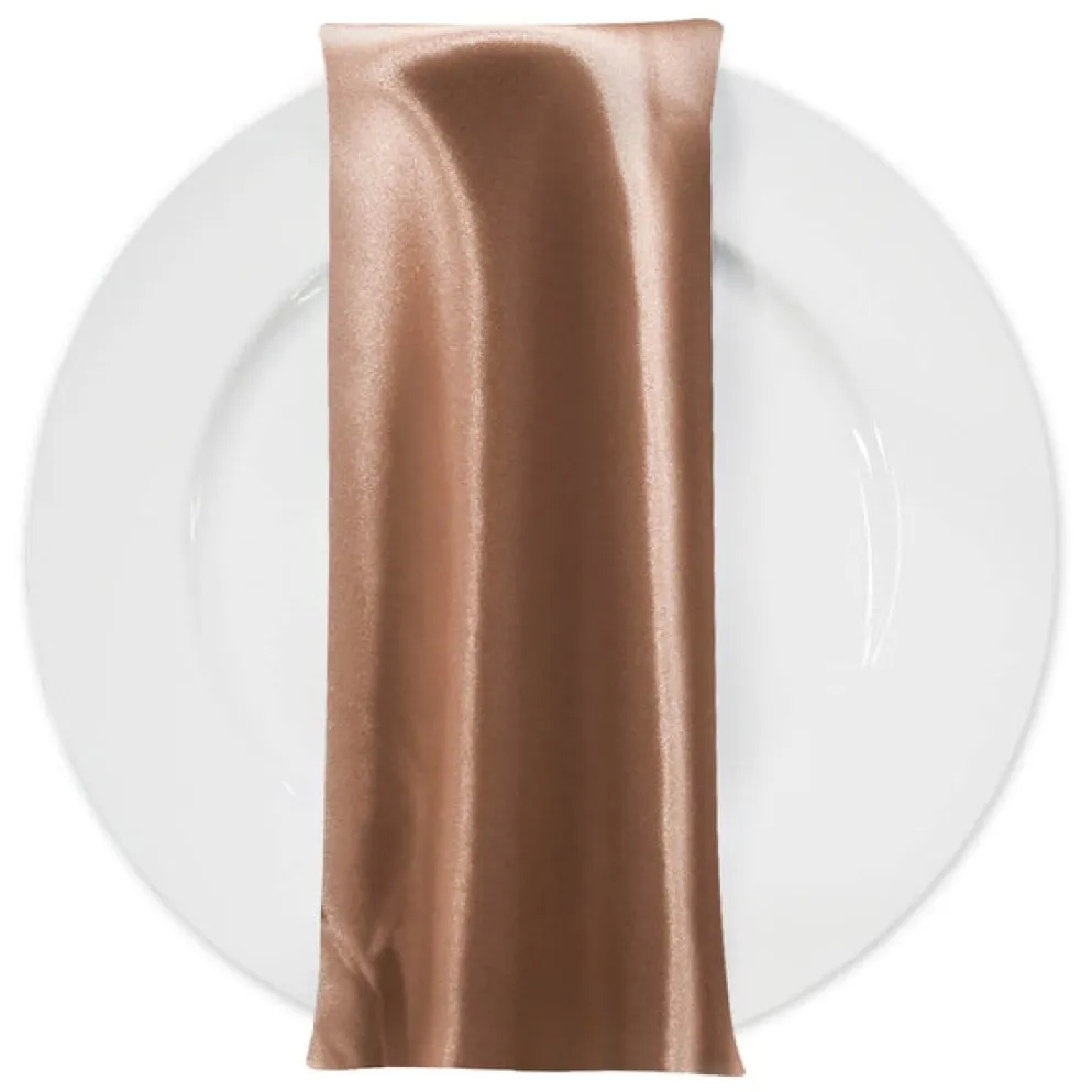 Bridal Satin Table Napkin in Camel 249