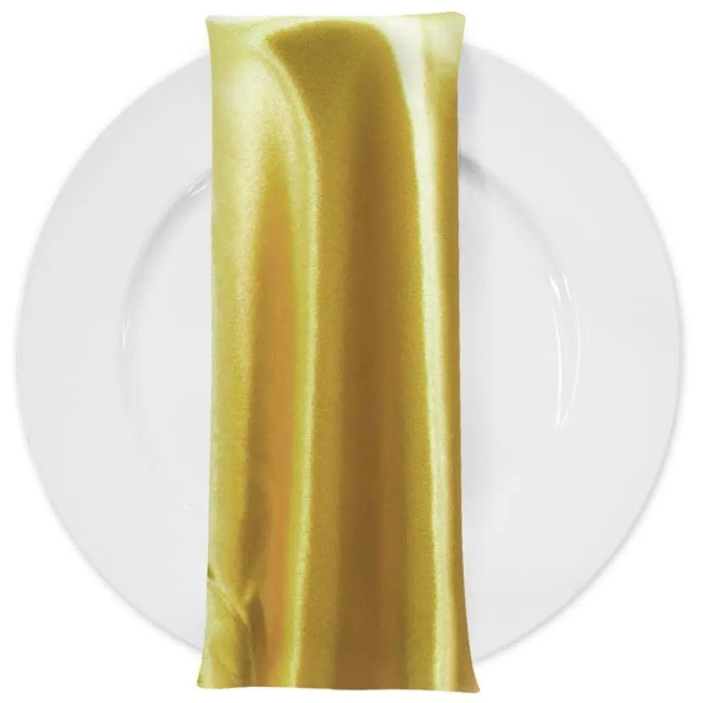 Bridal Satin Table Napkin in Dark Yellow 336