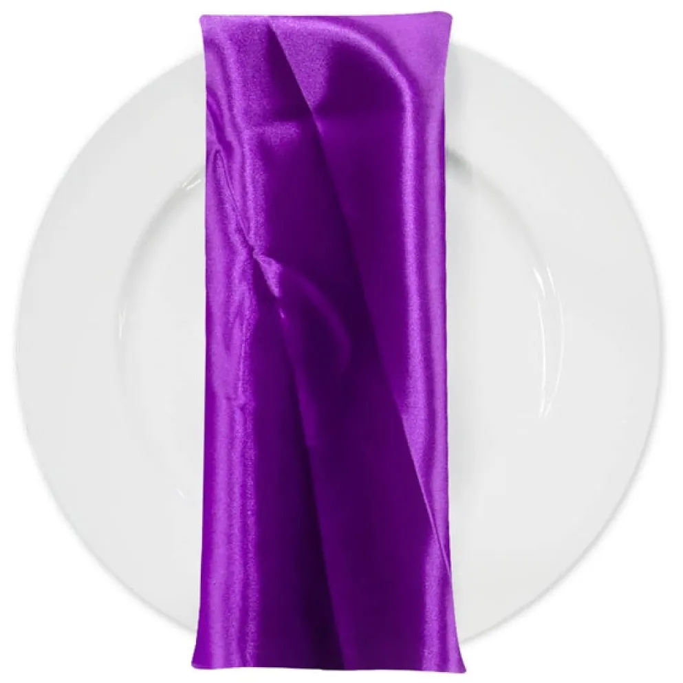 Bridal Satin Table Napkin in Orchid 554