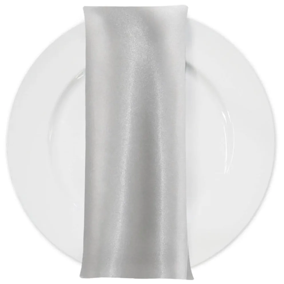 Bridal Satin Table Napkin in White