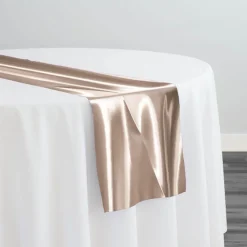 Bridal Satin Table Runner in Champagne 117