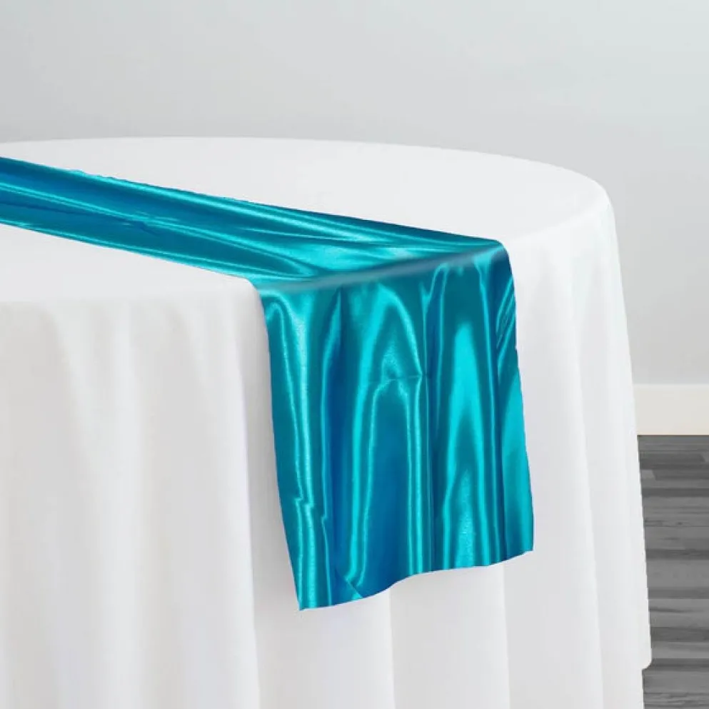 Bridal Satin Table Runner in Jade 390