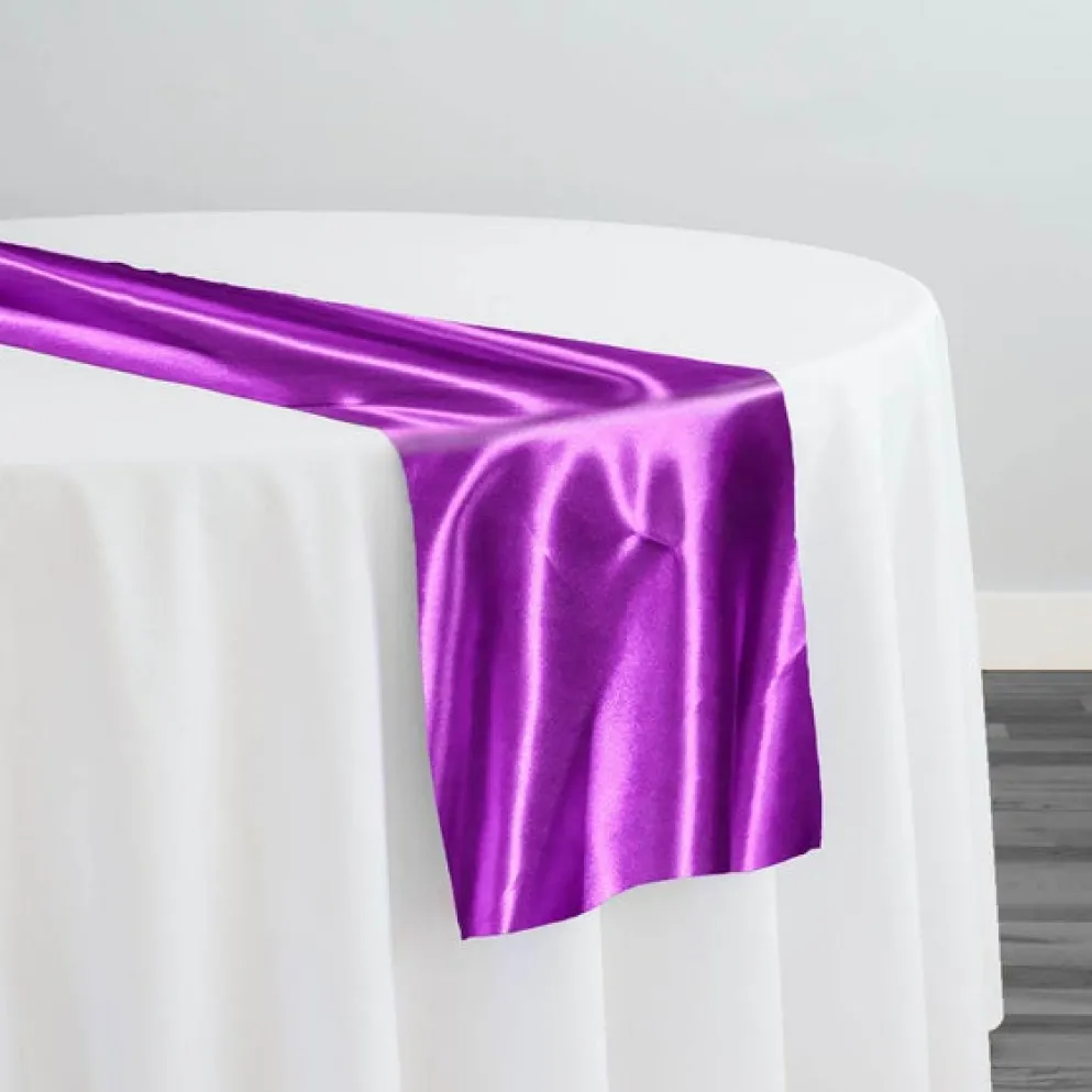 Bridal Satin Table Runner in Lavender 169