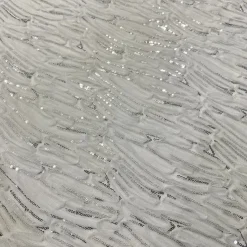 Brilliant Sheer Sequins Table Linen in White