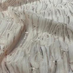 Brilliant Sheer Sequins Table Linen in Ivory