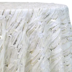 Brilliant Sheer Sequins Table Linen in Ivory