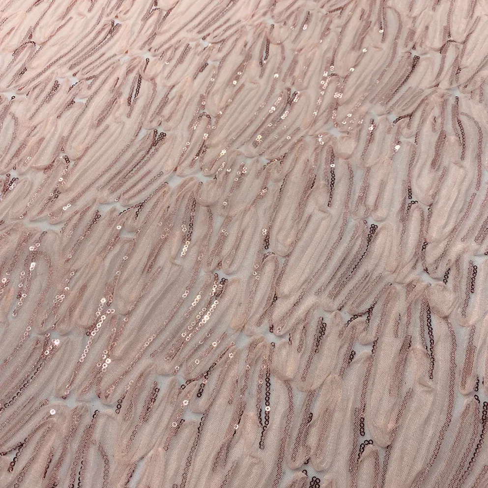 Brilliant Sheer Sequins Table Linen in Blush