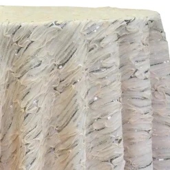 Brilliant Sheer Sequins Table Linen in Champagne