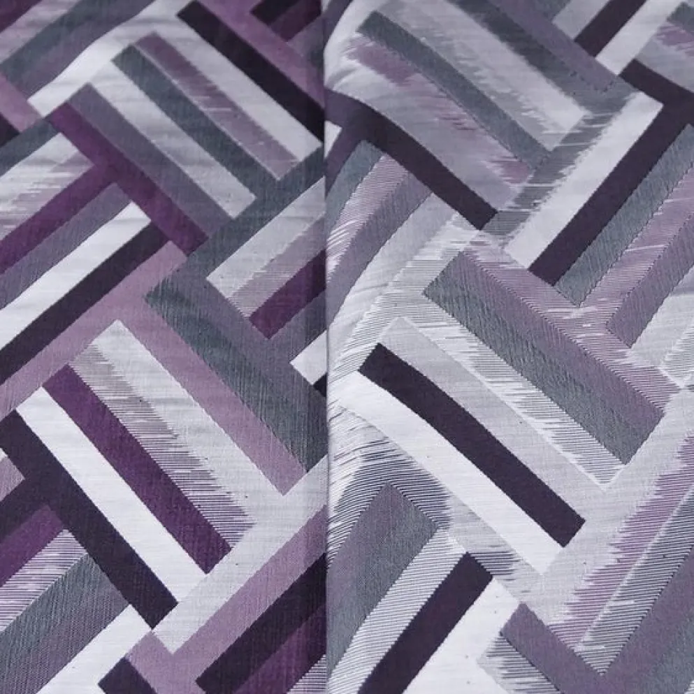Broadway Jacquard (Reversible) Table Linen in Eggplant