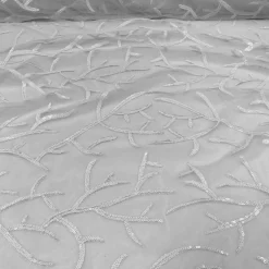 Brooks Sequins Table Linen in White and White
