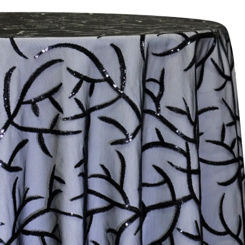Brooks Sequins Table Linen in Black