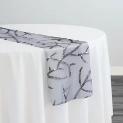 Brooks Sequins Table Runner in Silver