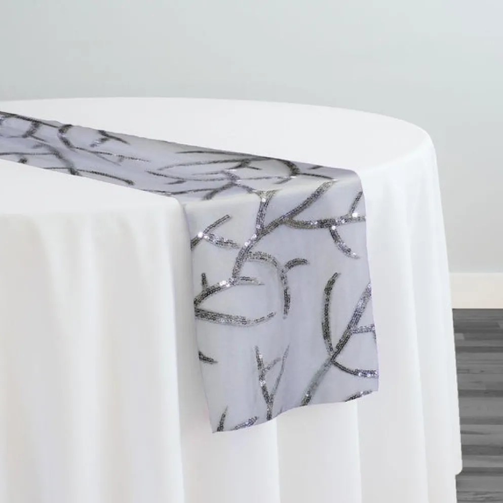 Brooks Sequins Table Runner in Silver