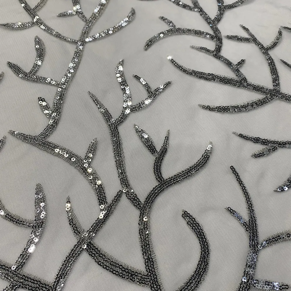 Brooks Sequins Table Runner in Charcoal