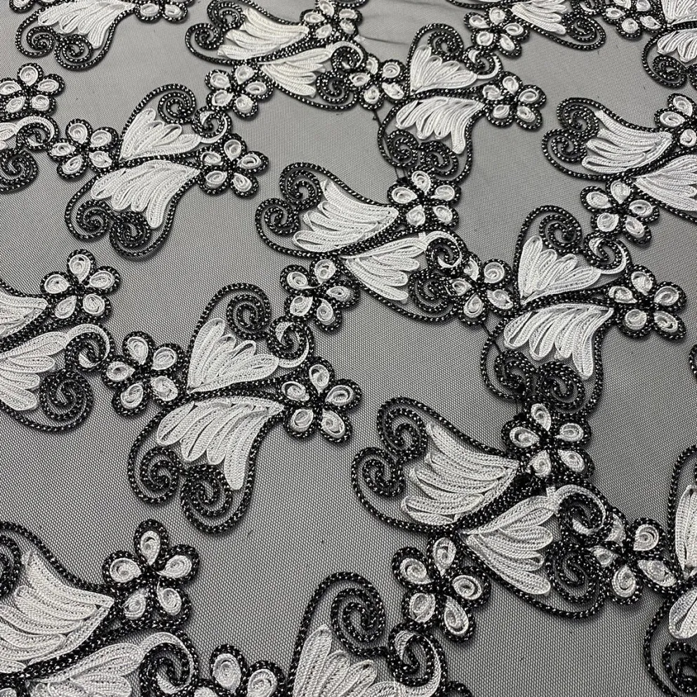 Butterfly Lace Table Linen in Black