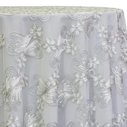 Butterfly Lace Table Linen in White