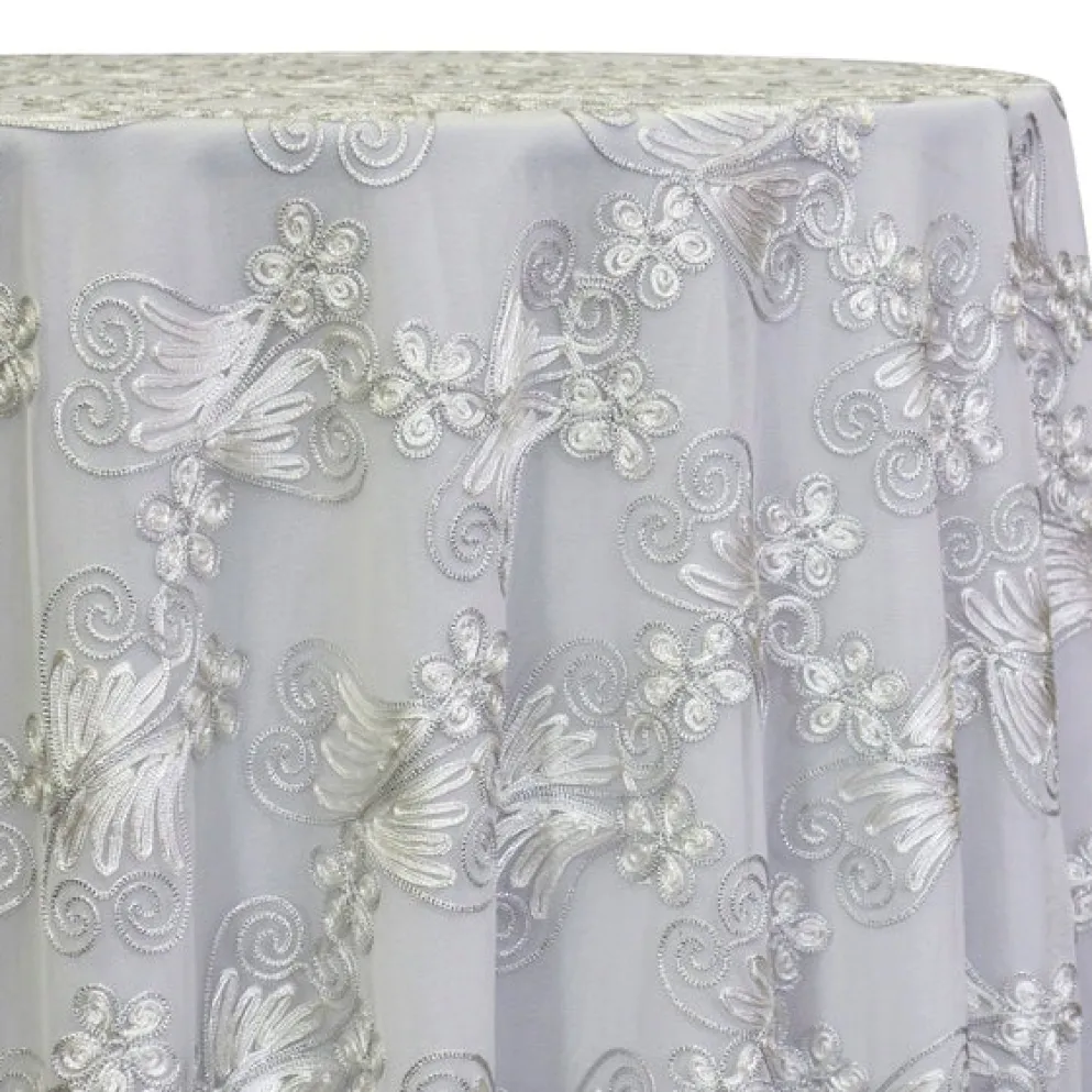 Butterfly Lace Table Linen in White