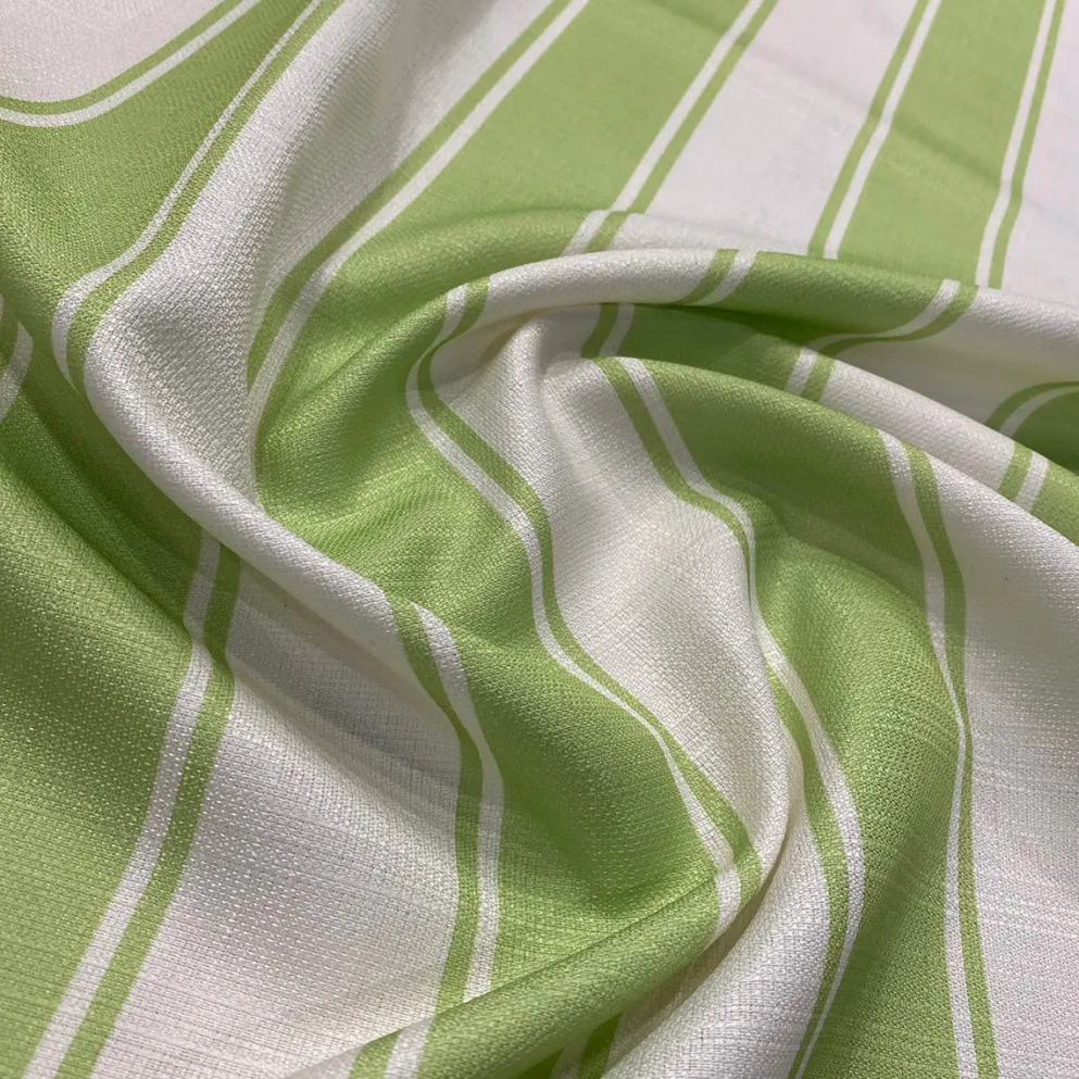 Cabana Stripe (Slub Print) Drapery Panels (58" Wide) / 9 Print