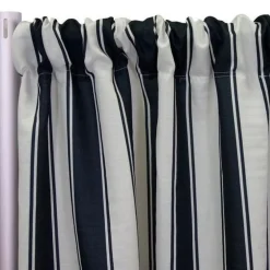 Cabana Stripe (Slub Print) Drapery Panels (58