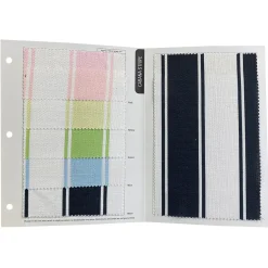 Cabana Stripe (Slub Print) Table Linen in Navy / White