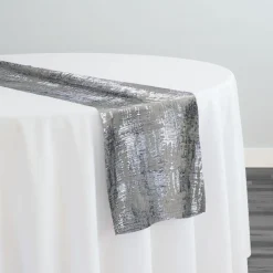 Calypso Jacquard (Reversible) Table Runner in Silver