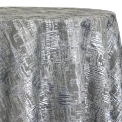 Calypso Jacquard (Reversible) Table Linen in Silver
