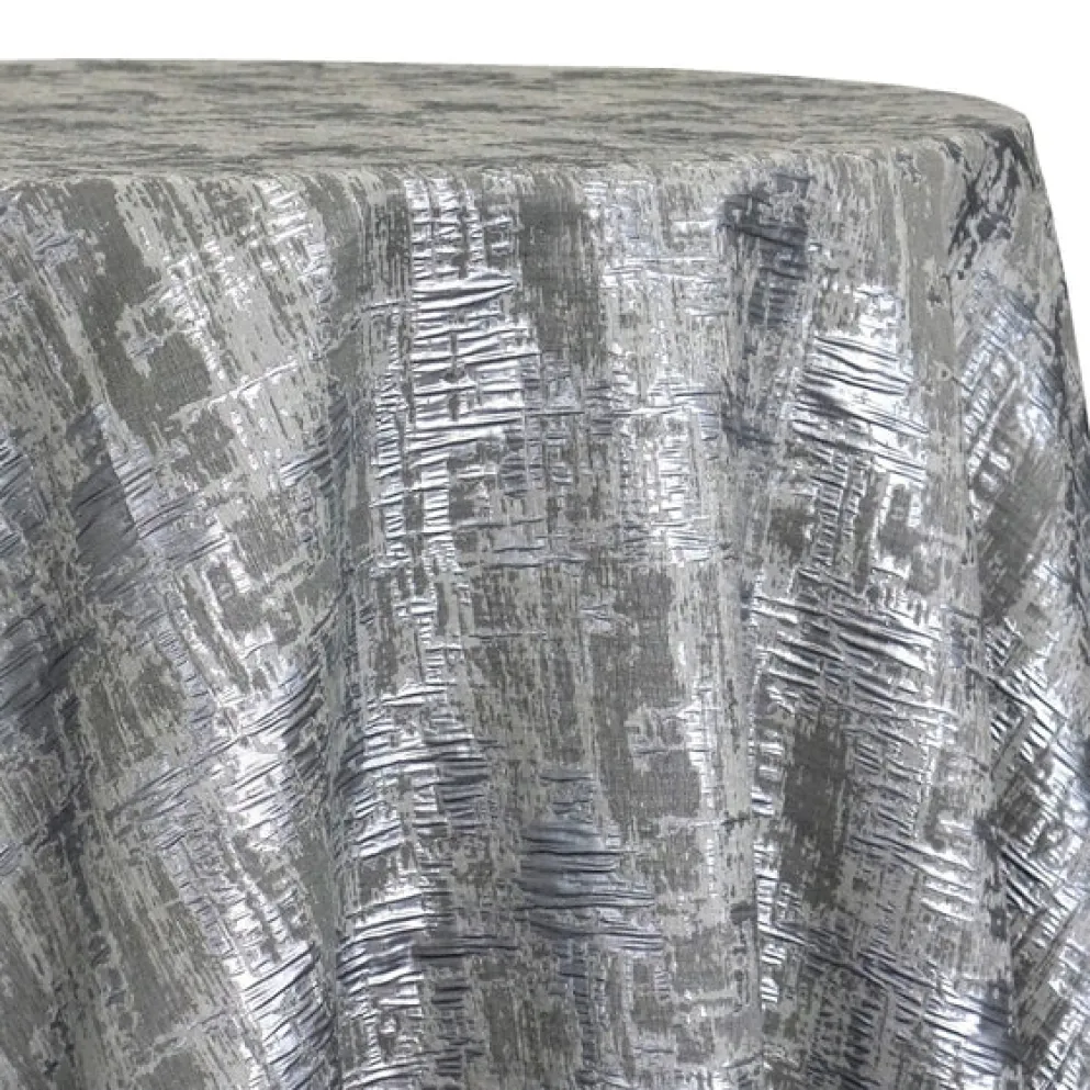 Calypso Jacquard (Reversible) Table Linen in Silver