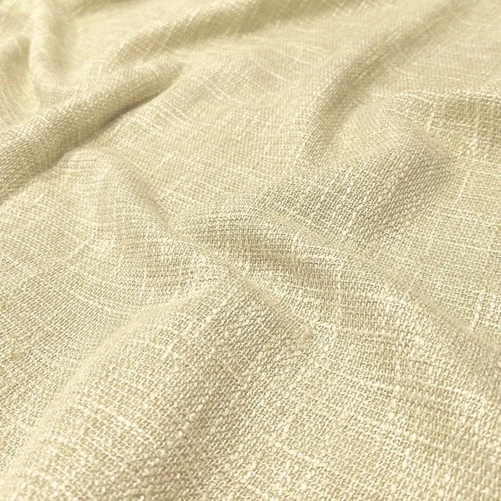 Capri Slub Linen Table Linen in Ivory