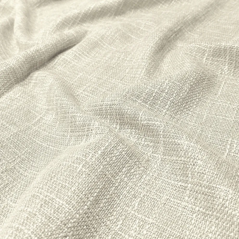 Capri Slub Linen Table Linen in Off White