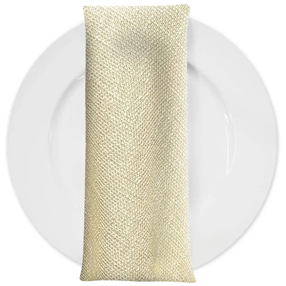 Capri Slub Linen Table Napkin in Ivory