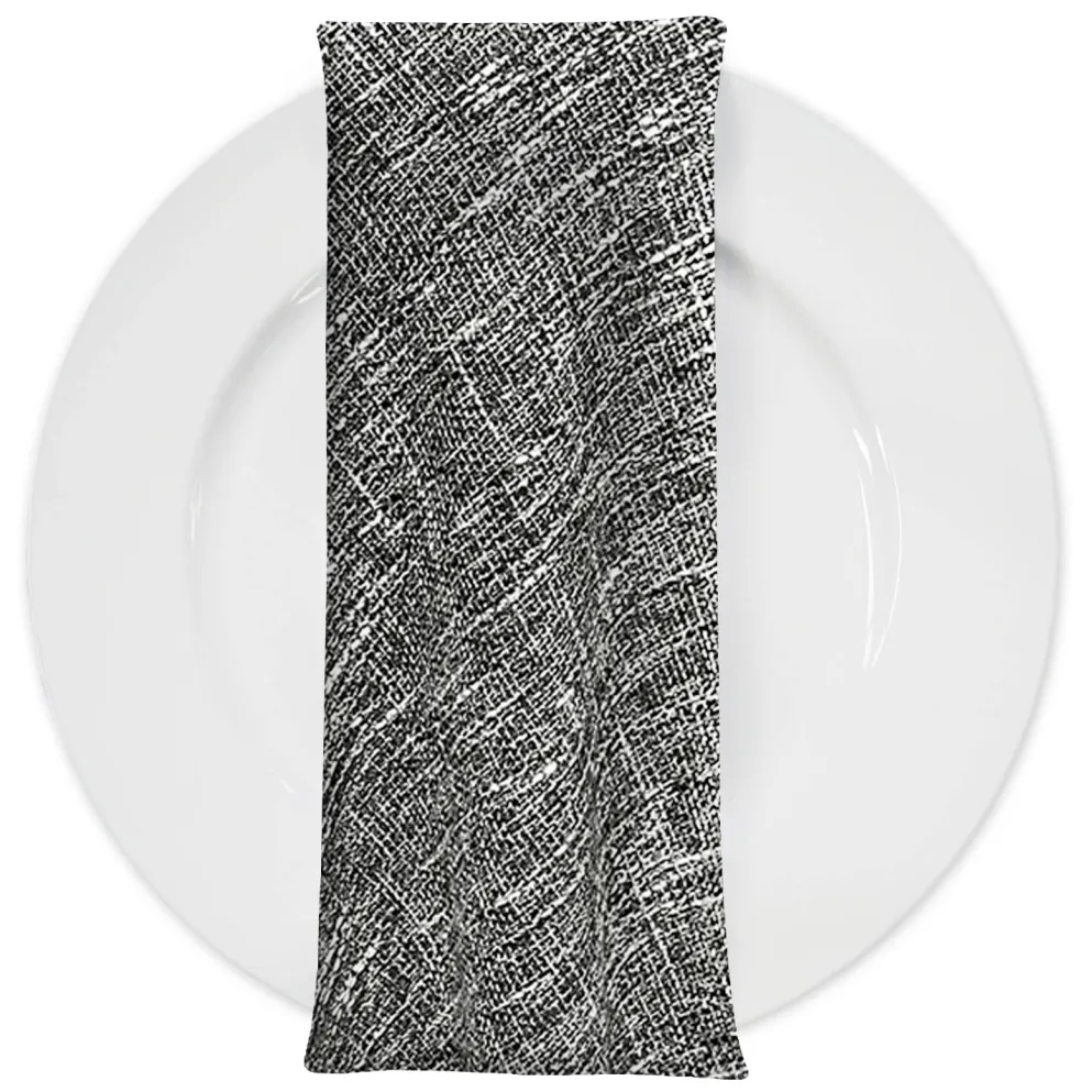 Capri Slub Linen Table Napkin in Charcoal