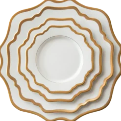 Casablanca Porcelain Collection in White/Gold