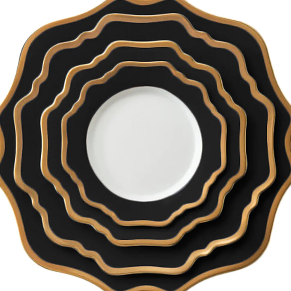 Casablanca Porcelain Collection in Black/Gold