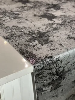Cascade Jacquard Table Linen in Black and Silver