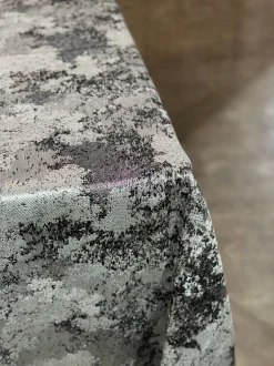 Cascade Jacquard Table Linen in Black and Silver