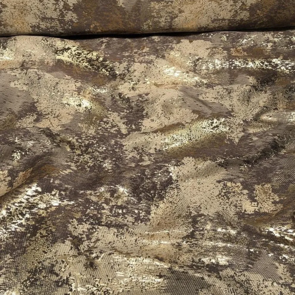 Cascade Jacquard Table Napkin in Brown and Gold