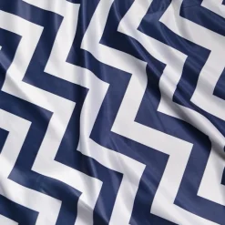Chevron Print (Lamour) Table Linen in Navy and White