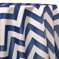 Chevron Print (Lamour) Table Linen in Navy and White