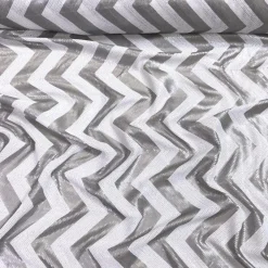 Chevron Sequins Table Linen in Silver